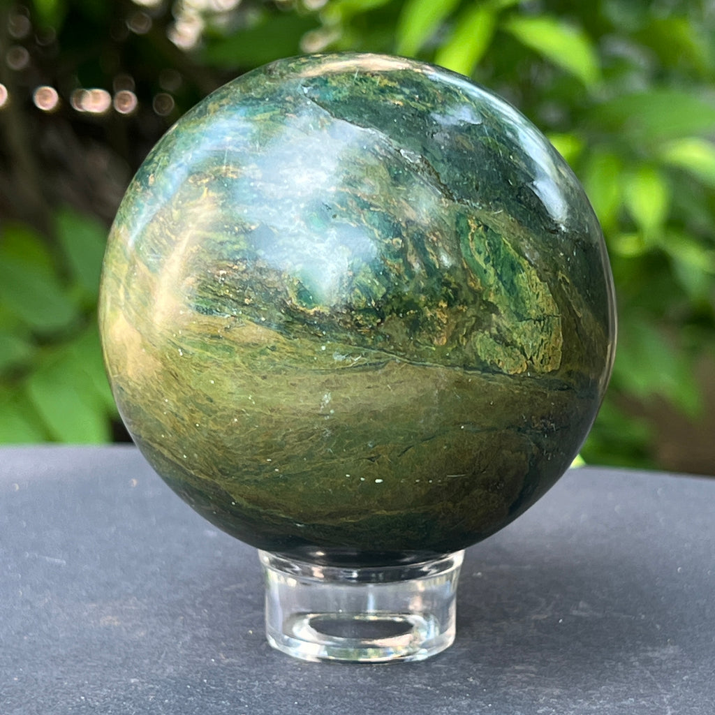 Sfera verdit (jad african) m2, pietre semipretioase - druzy.ro 1 