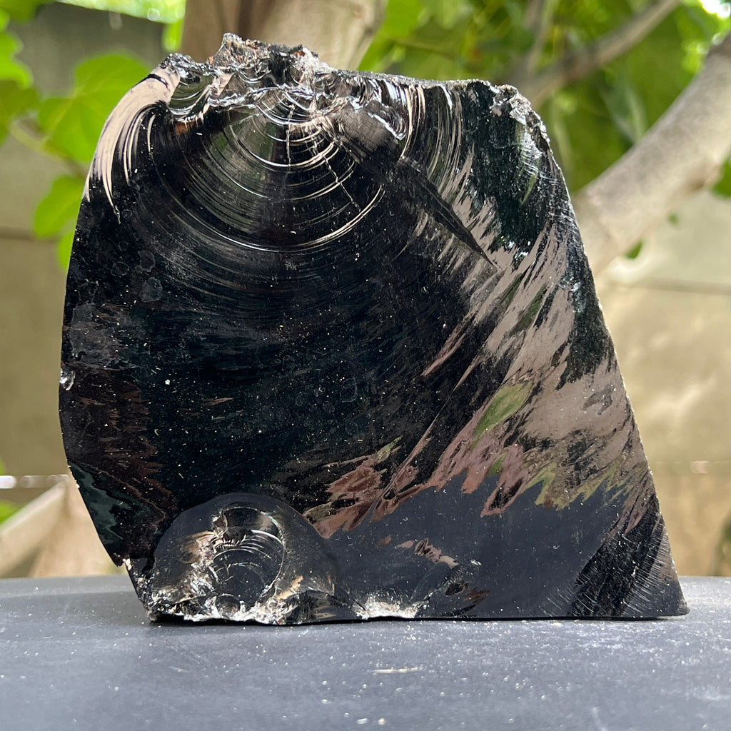 Obsidian negru din Mexic piatra bruta XL model 1, pietre semipretioase - druzy.ro 1 