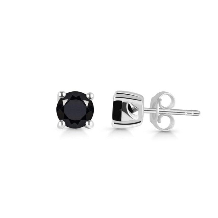 Cercei stud turmalina neagra argint 5 mm, druzy.ro, pietre semipretioase 4