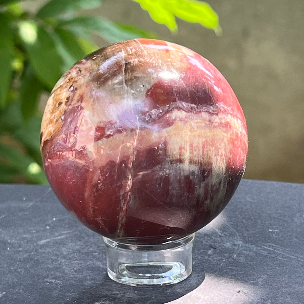 Sfera lemn pietrificat | Model 4, pietre semipretioase - druzy.ro 4 