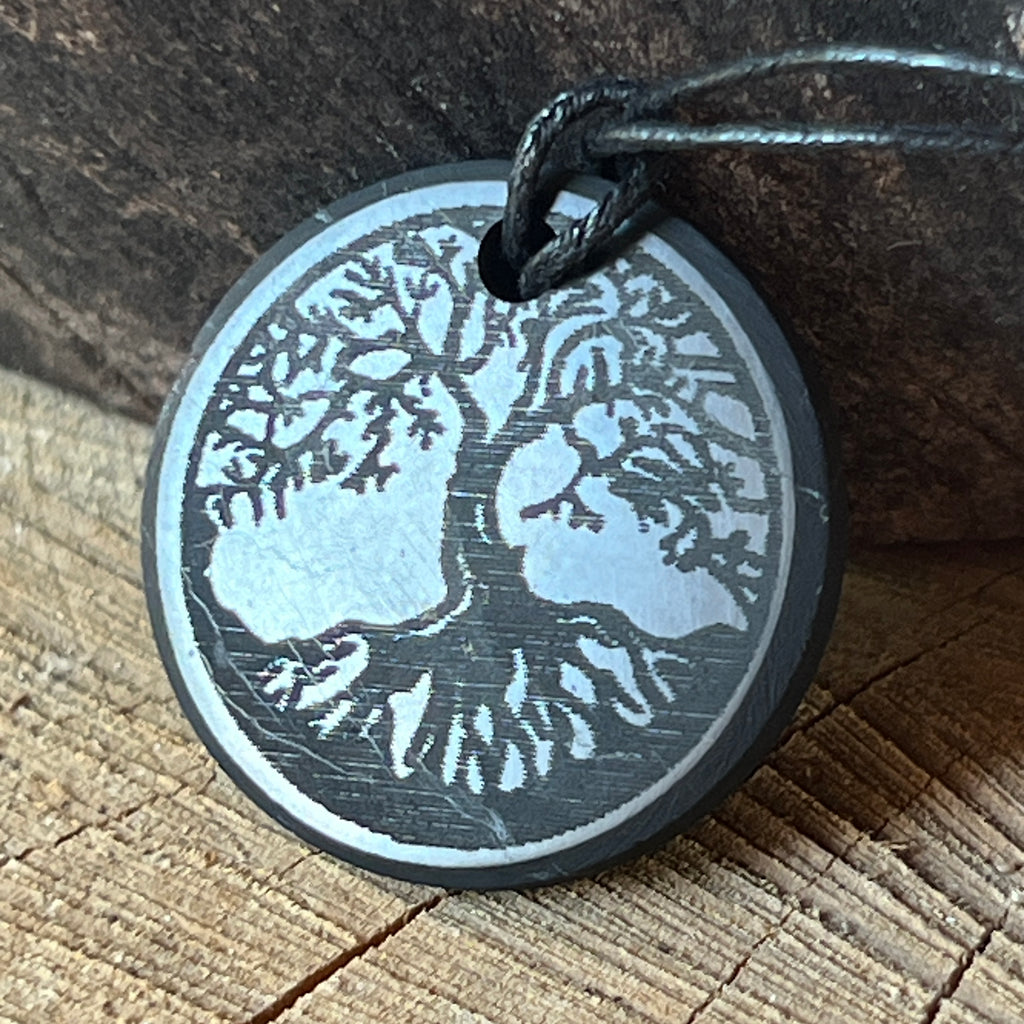Pandantiv shungit Tree of Life 3 cm, pietre semipretioase - druzy.ro 1 