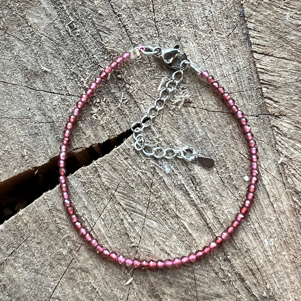 Bratara reglabila cuart capsuna 2 mm, pietre semipretioase - druzy.ro 2 