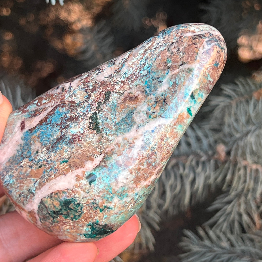 Shattuckite forma libera/palmstone m16, pietre semipretioase - druzy.ro 14 