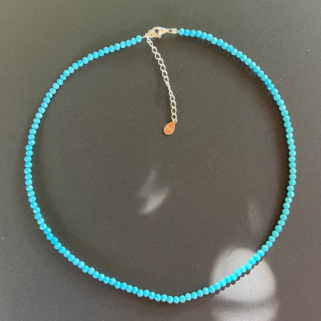 Colier howlit albastru Aeria #44, pietre semipretioase - druzy.ro 1 