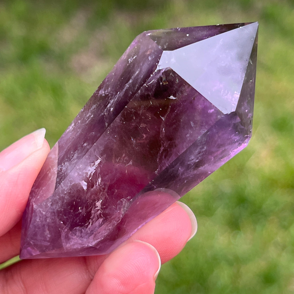 Dublu varf ametist AA din Brazilia model 6, pietre semipretioase - druzy.ro 10 