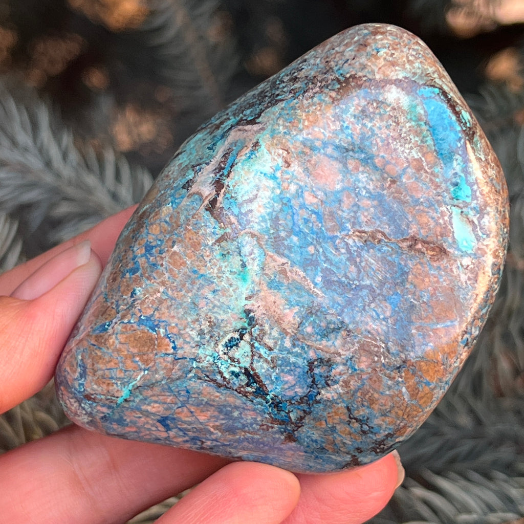 Shattuckite forma libera/palmstone m15, pietre semipretioase - druzy.ro 12 