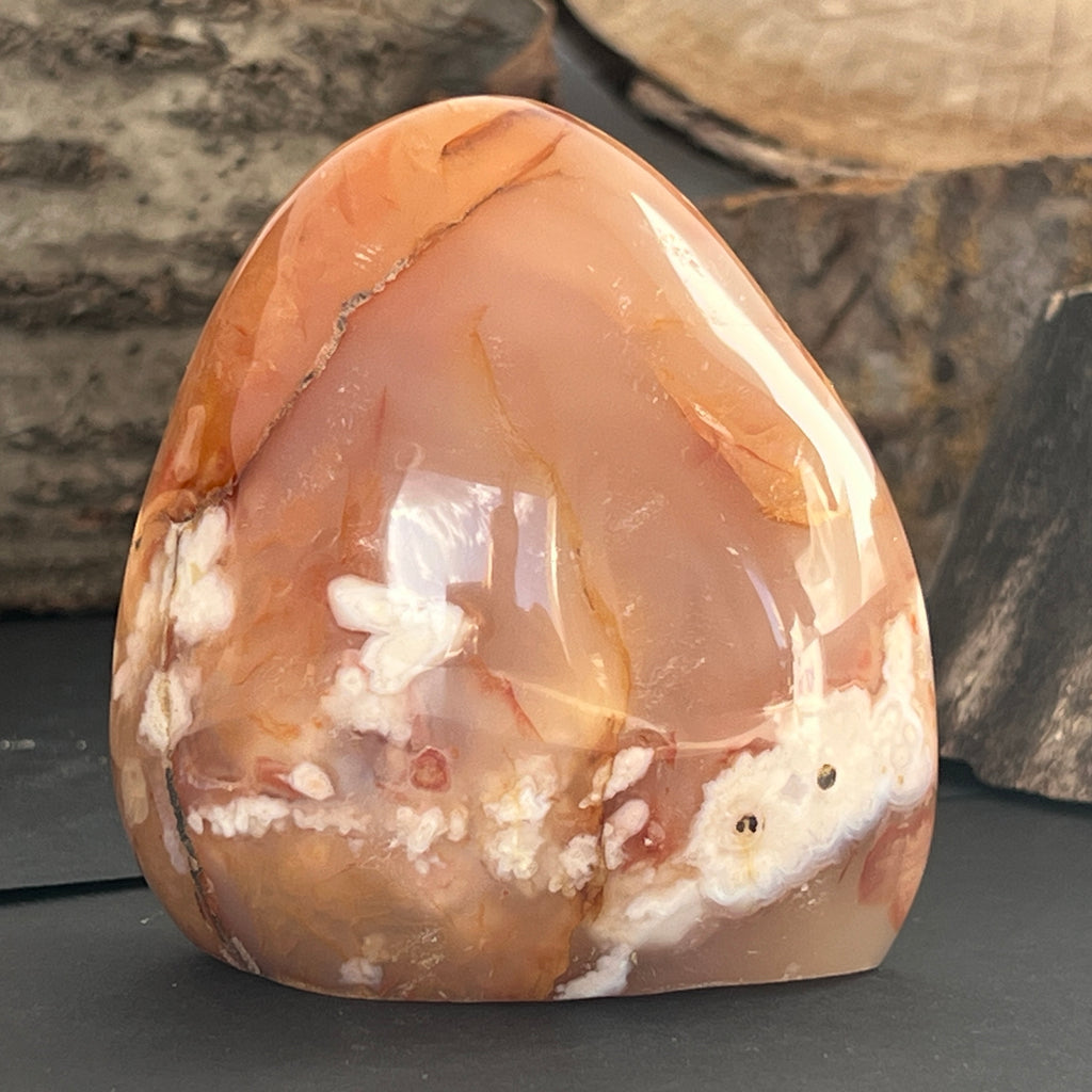 Agat coral floare din Madagascar model 14, pietre semipretioase - druzy.ro 2 