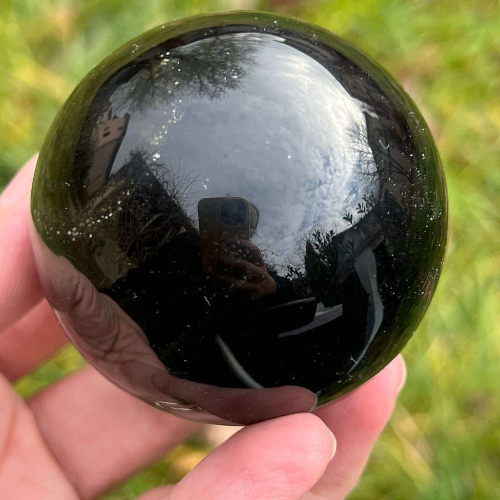 Sfera obsidian model 1, pietre semipretioase - druzy.ro 8 