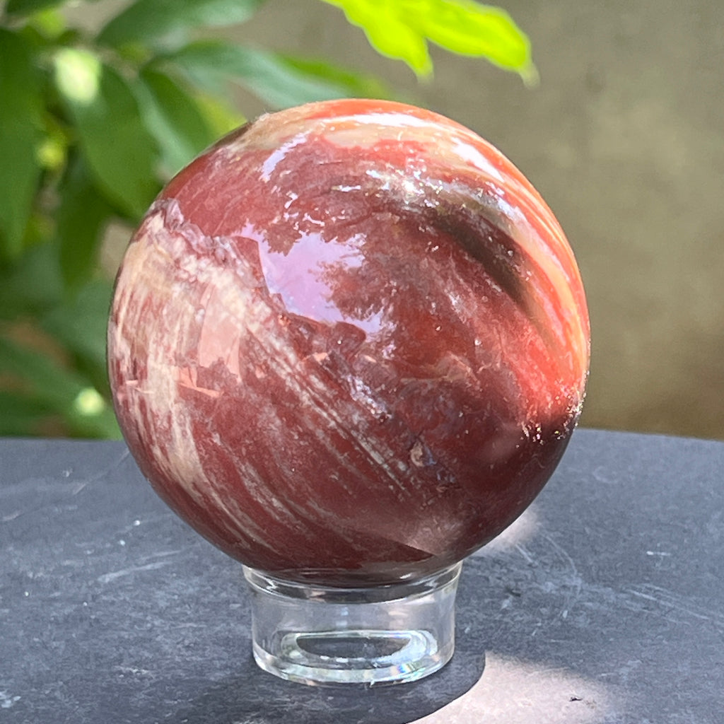 Sfera lemn pietrificat | Model 4, pietre semipretioase - druzy.ro 1 