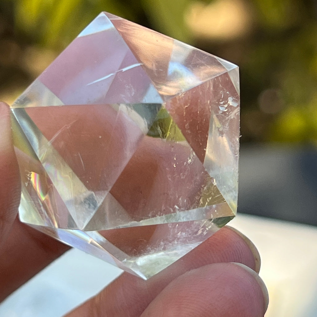 Icosaedru cuart incolor / cristal de stanca m4, pietre semipretioase - druzy.ro 4 