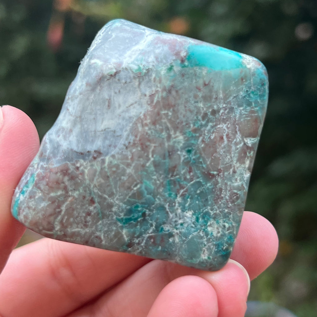 Shattuckite forma libera/palmstone m3, druzy.ro, pietre semipretioase 8