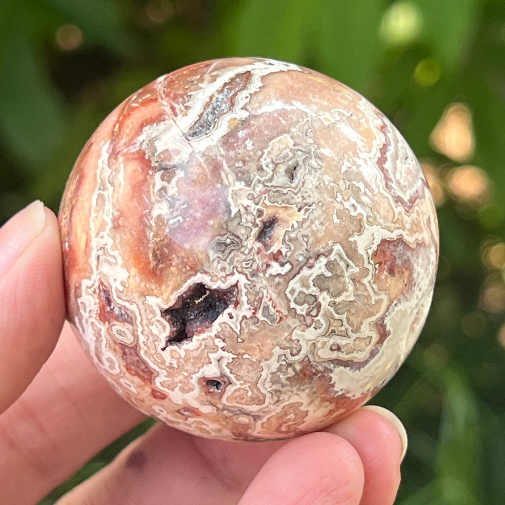 Sfera agat Crazy Lace | Model 8, pietre semipretioase - druzy.ro 10 