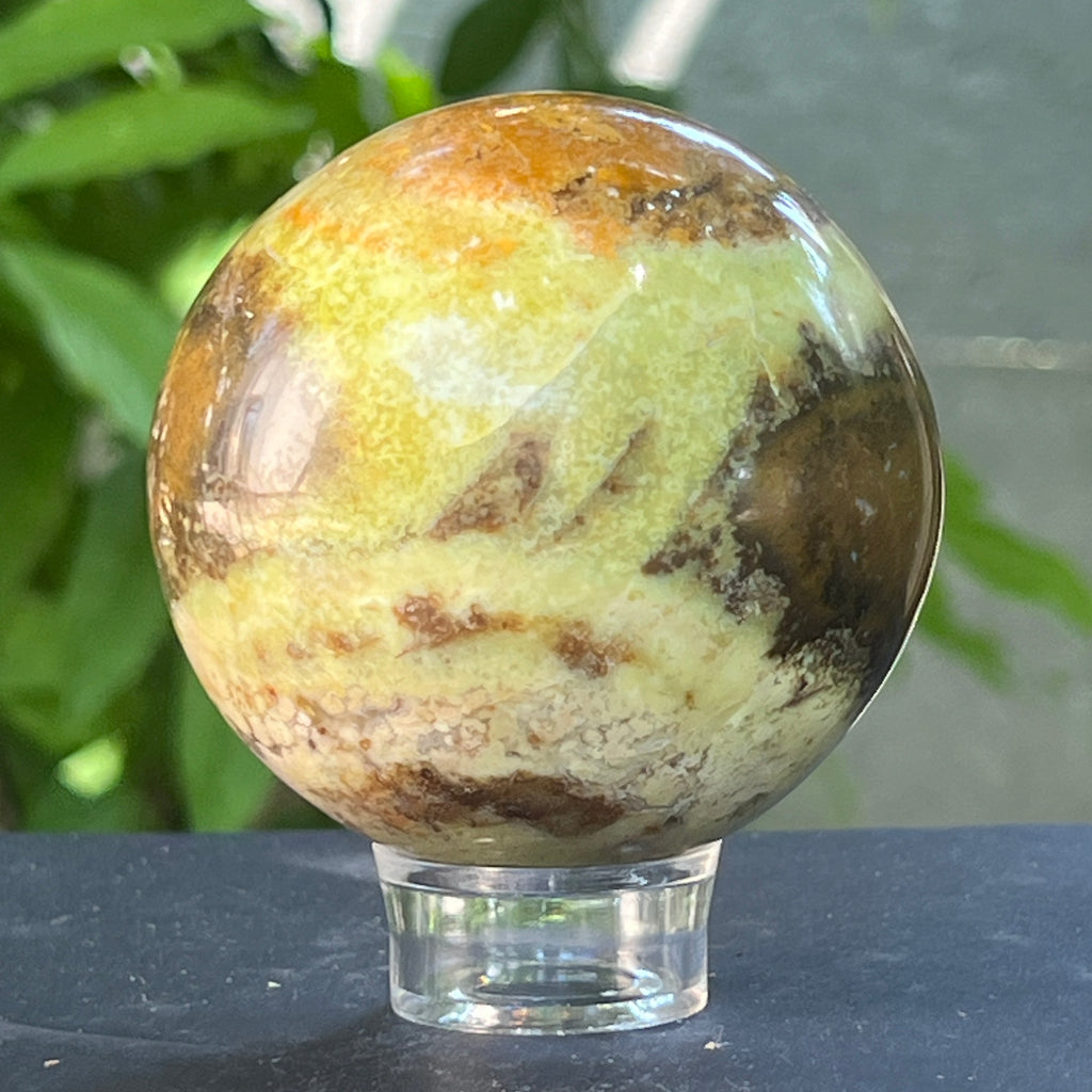 Sfera Opal verde model 3, pietre semipretioase - druzy.ro 1 