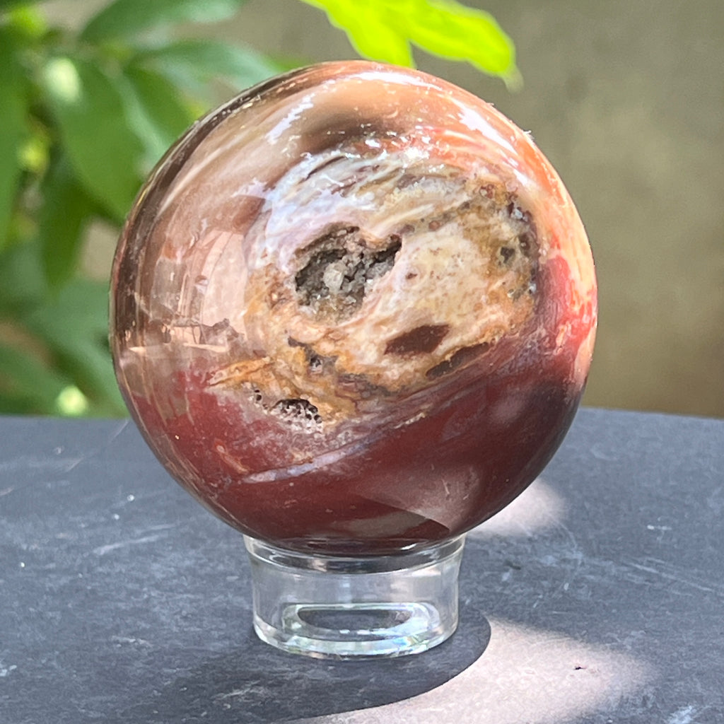 Sfera lemn pietrificat | Model 4, pietre semipretioase - druzy.ro 5 