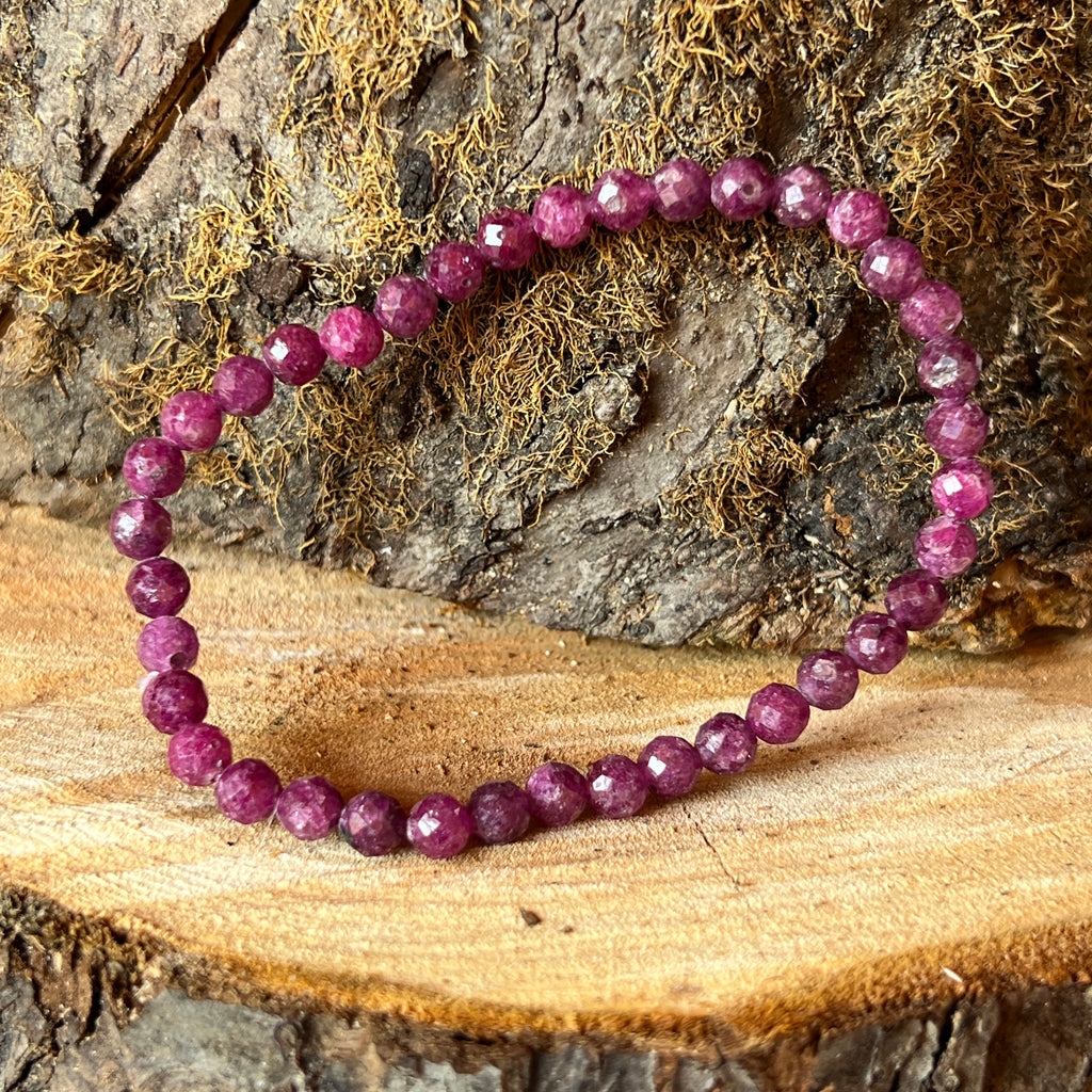 Bratara rubin fatetat 5 mm, calitate AAA, pietre semipretioase - druzy.ro 2 