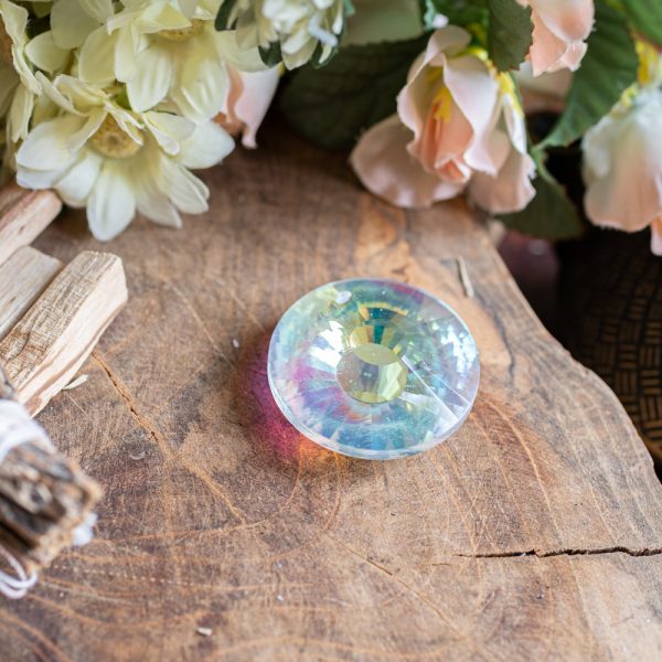 Feng shui disc cristal curcubeu 4.5 cm, druzy.ro, cristale 2
