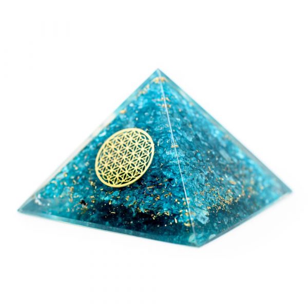 Piramida orgonit topaz flower of life 7 cm, druzy.ro, cristale 1