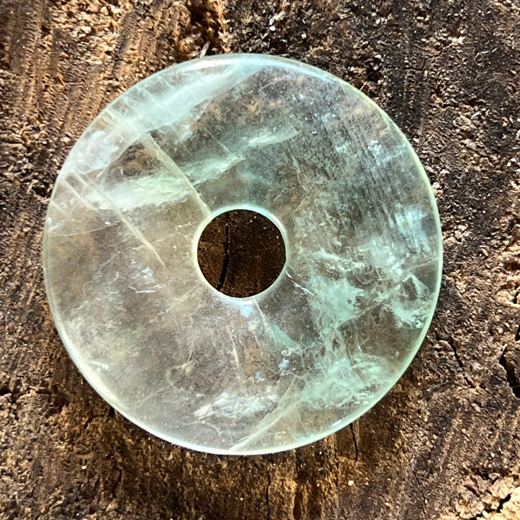 Pandantiv piatra pi donut fluorit verde L, pietre semipretioase - druzy.ro 2 