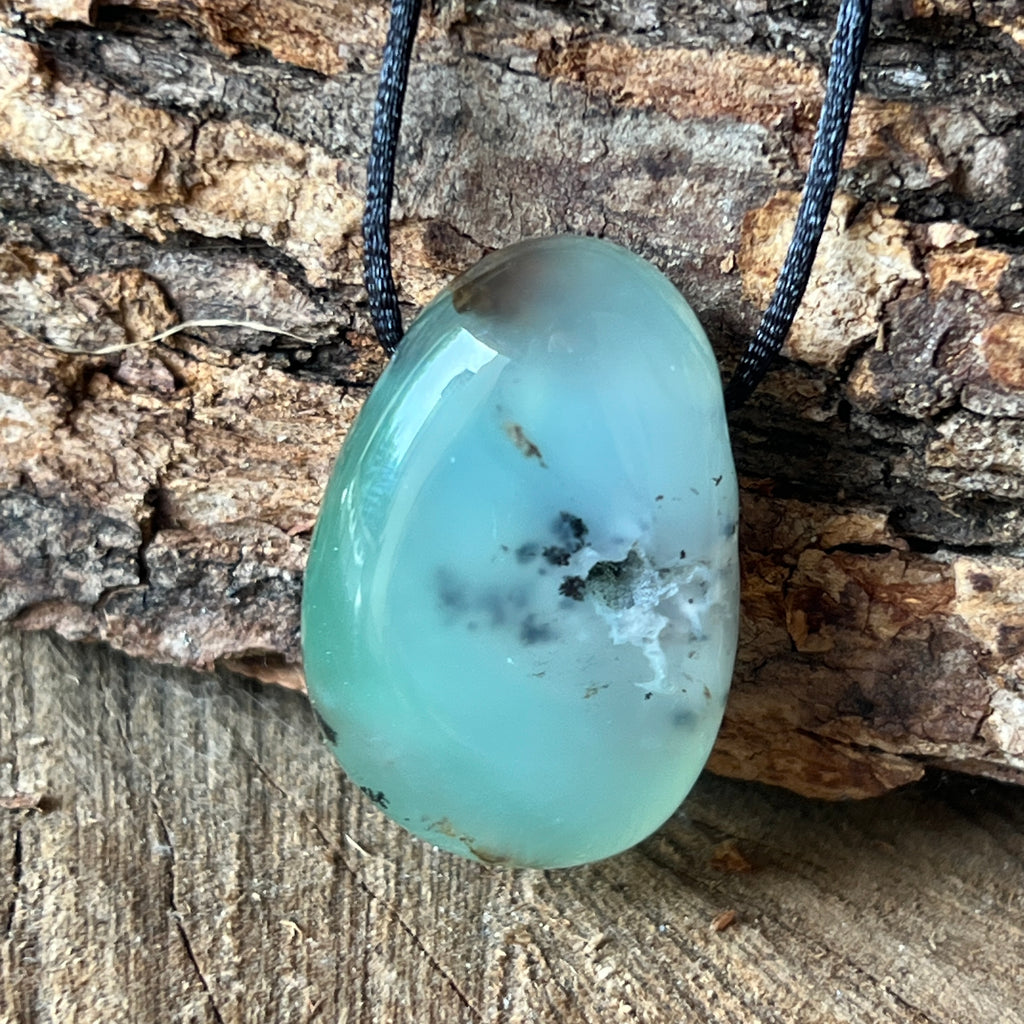 Colier pandantiv crisopraz DROP, pietre semipretioase - druzy.ro 2 