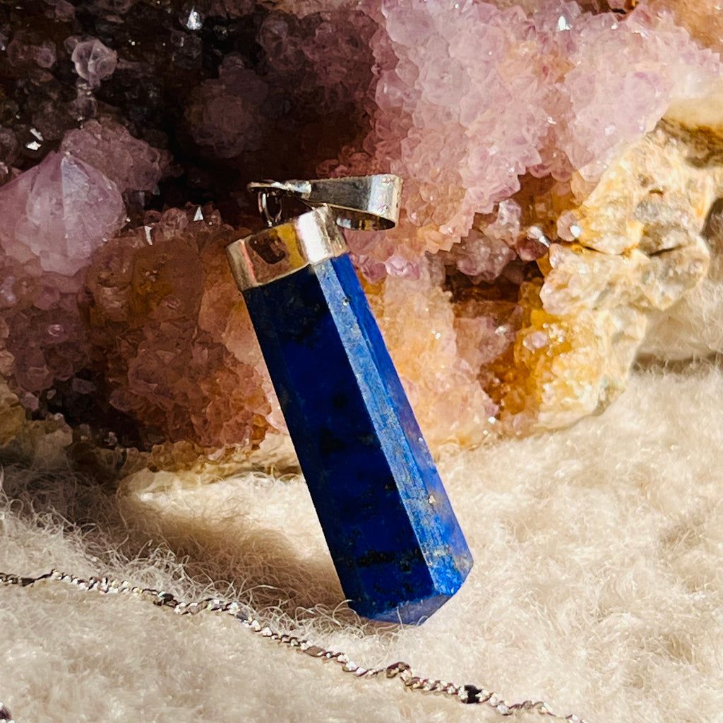 Pandantiv argint lapis lazuli m1, druzy.ro, cristale 2
