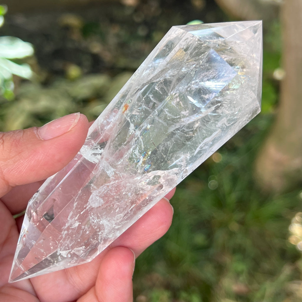 Bagheta cuart vogel, 12 fete, Brazilia model 33, pietre semipretioase - druzy.ro 2 