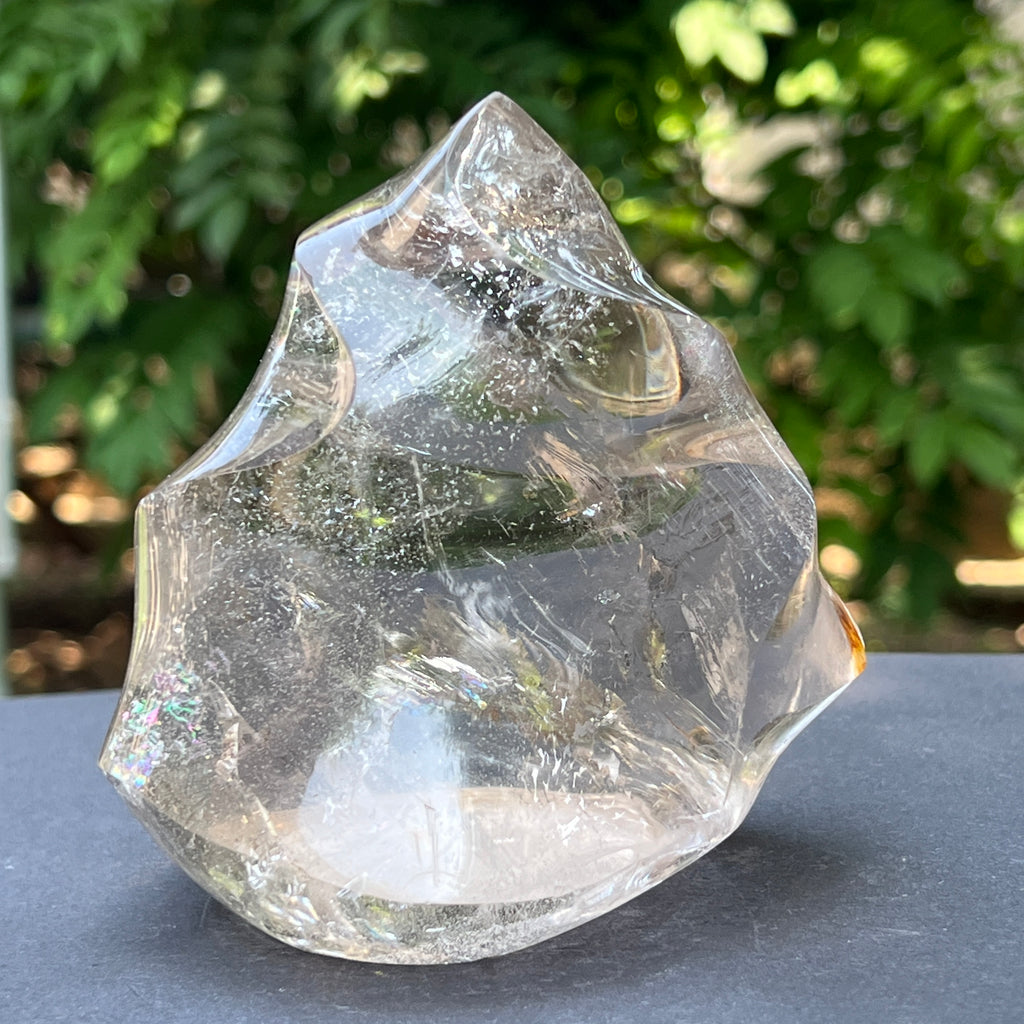 Sculptura din cuart de stanca/cristal incolor forma flacara m1, pietre semipretioase - druzy.ro 14 