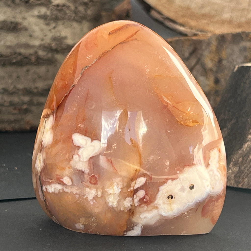 Agat coral floare din Madagascar model 14, pietre semipretioase - druzy.ro 6 