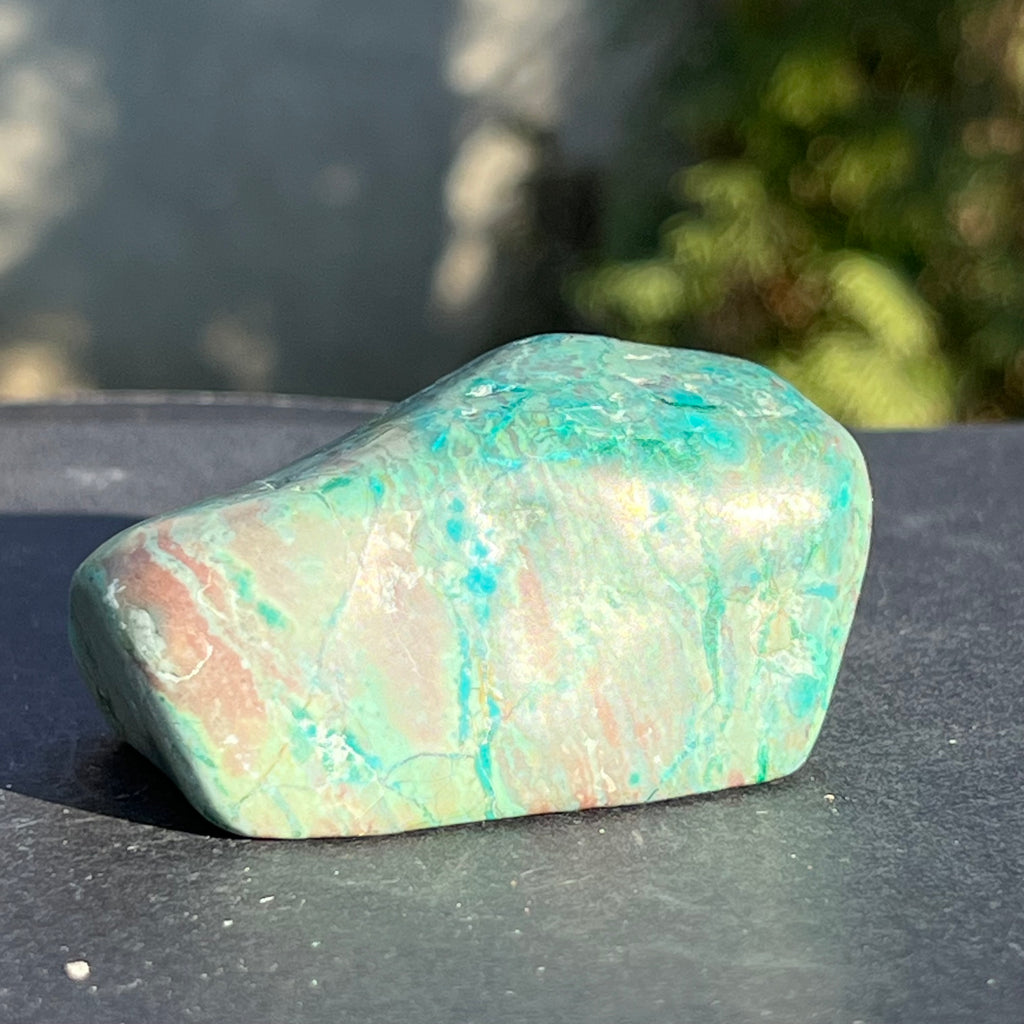 Forma libera/palmstone Shattuckite m1, druzy.ro, cristale 3