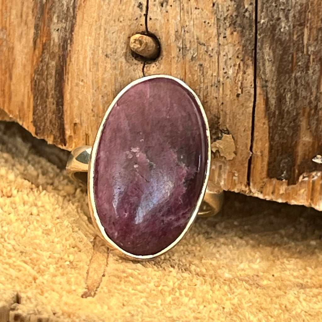 Inel ajustabil rubin din argint model 4, pietre semipretioase - druzy.ro 1 