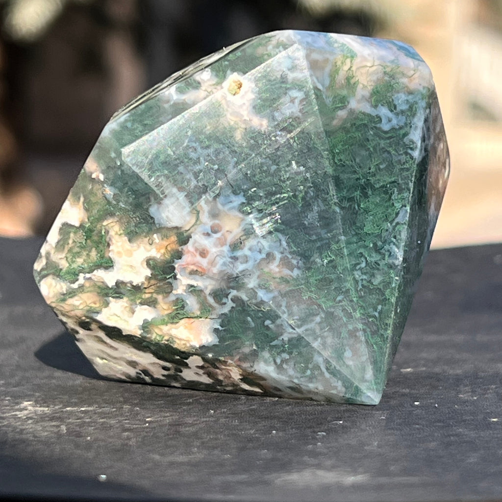 Agat muschi / moss diamant model 3, druzy.ro, cristale 6