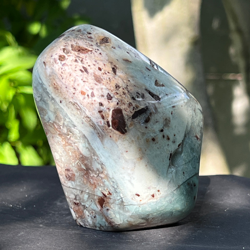 Calcedonie cu crom albastru-verzuie din Zimbabwe -forma libera| Model 13, pietre semipretioase - druzy.ro 5 