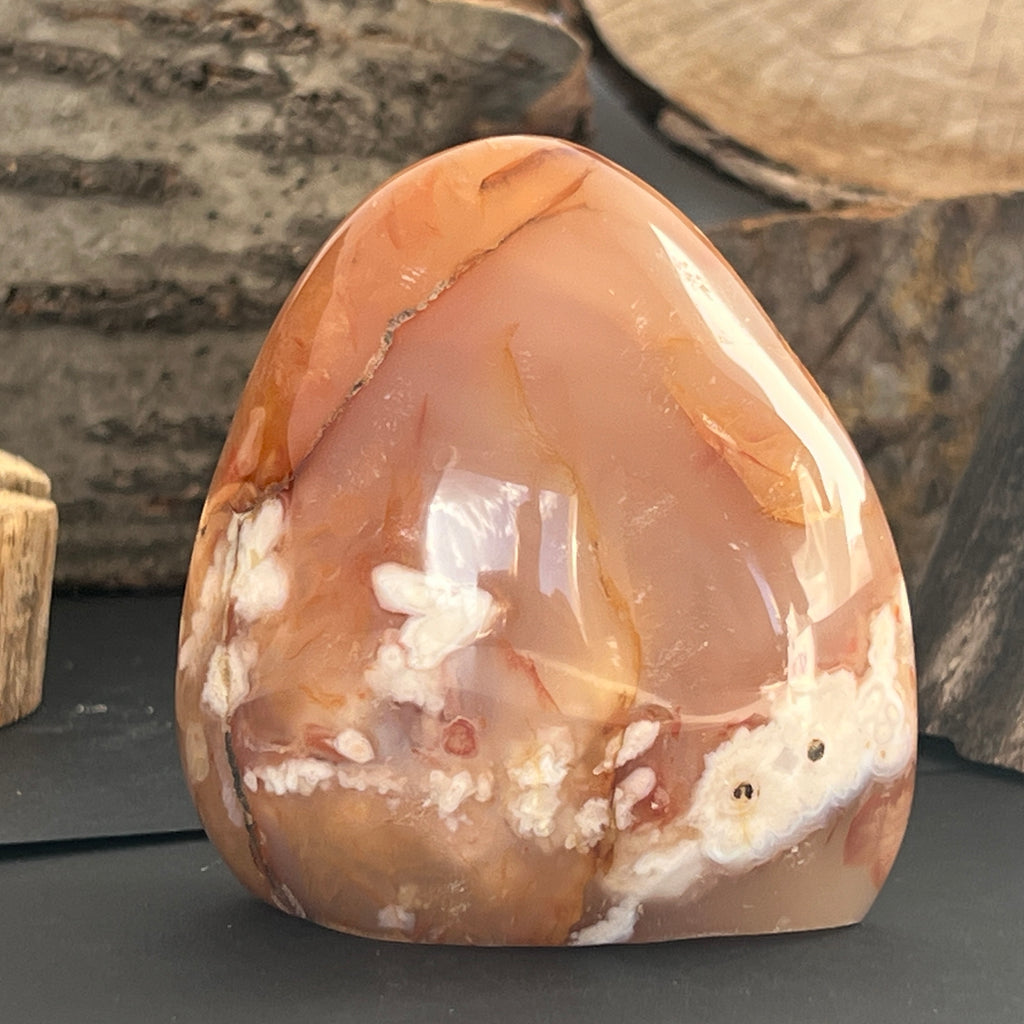 Agat coral floare din Madagascar model 14, pietre semipretioase - druzy.ro 3 