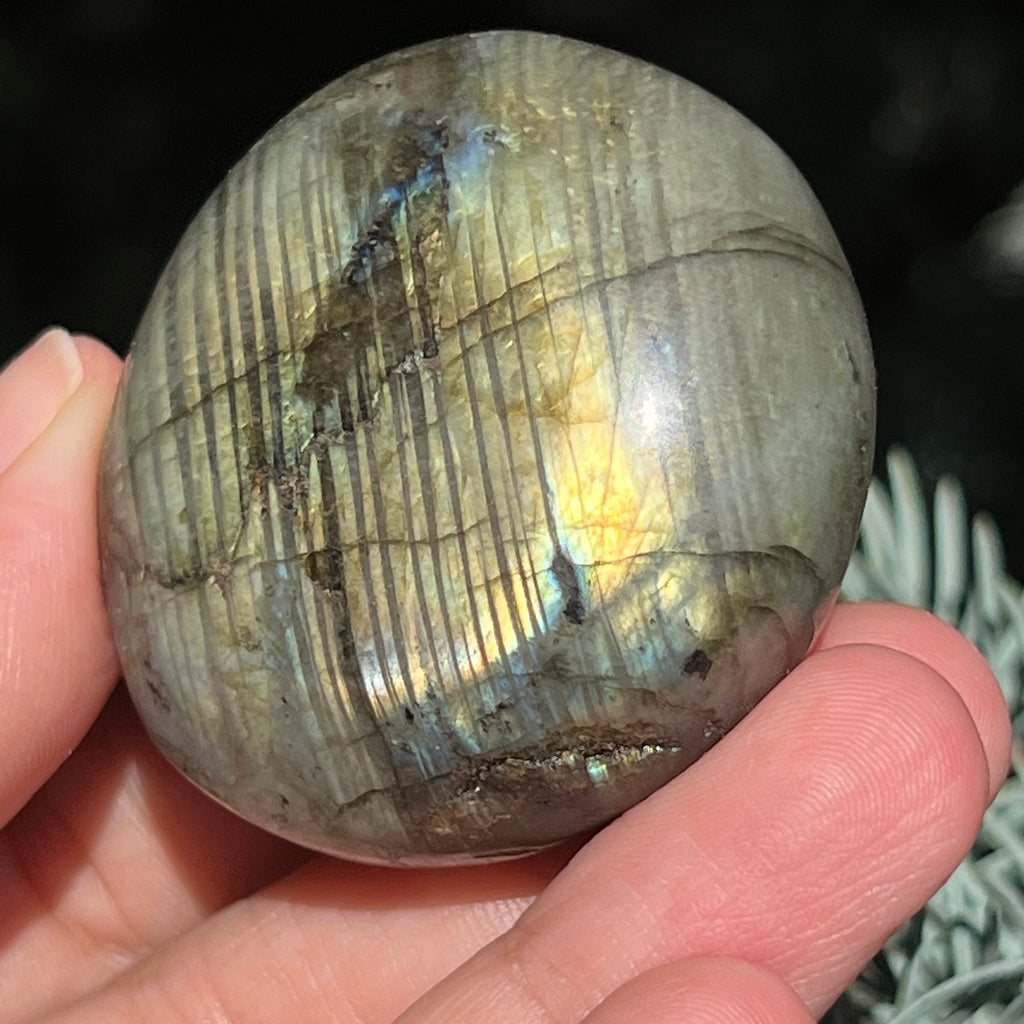 Labradorit palm stone m5, druzy.ro, cristale 6