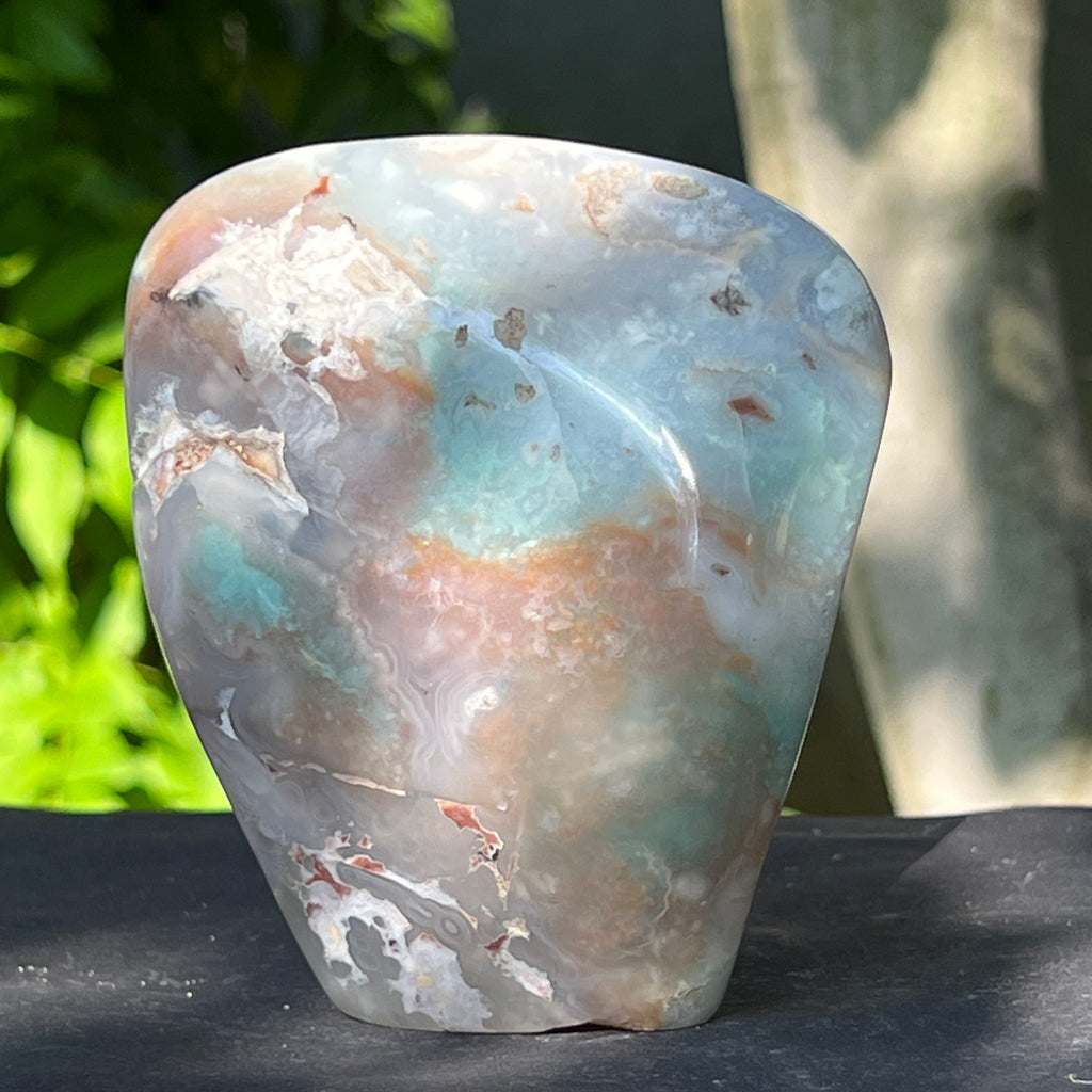 Calcedonie cu crom albastru-verzuie din Zimbabwe -forma libera| Model 8, pietre semipretioase - druzy.ro 3 