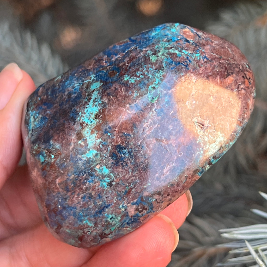 Forma libera/palmstone Shattuckite m1, pietre semipretioase - druzy.ro 5 