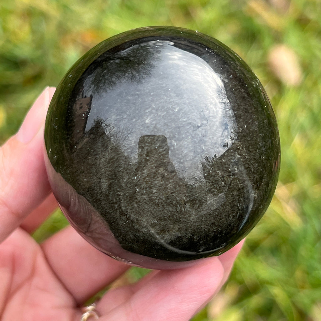 Sfera obsidian model 2, pietre semipretioase - druzy.ro 1 