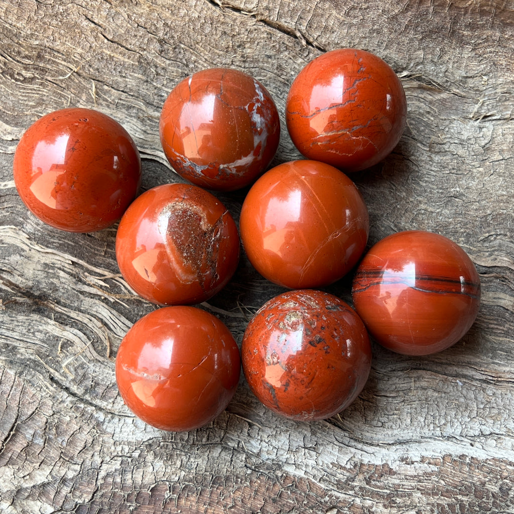 Sfera jasp rosu, pietre semipretioase - druzy.ro 2 