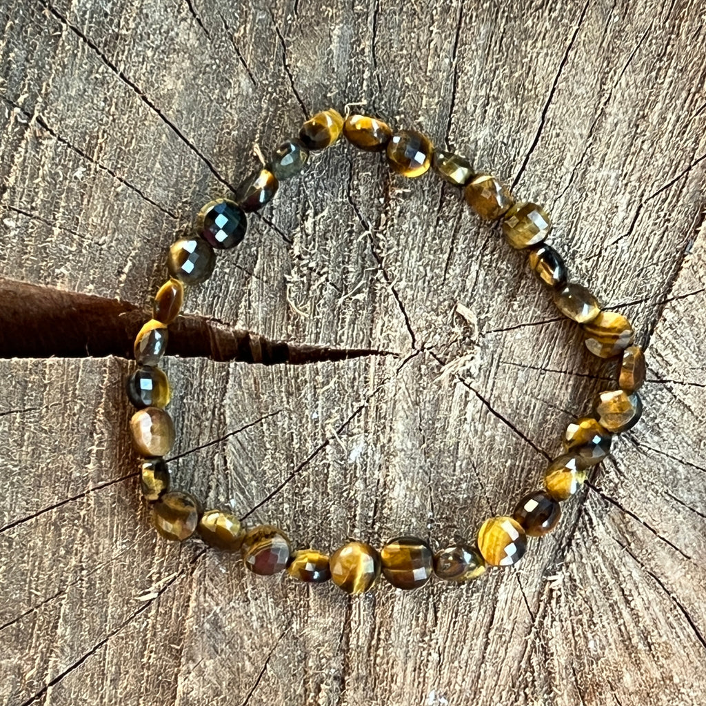 Bratara ochi de tigru fatetata discuri 6 mm, pietre semipretioase - druzy.ro 4 
