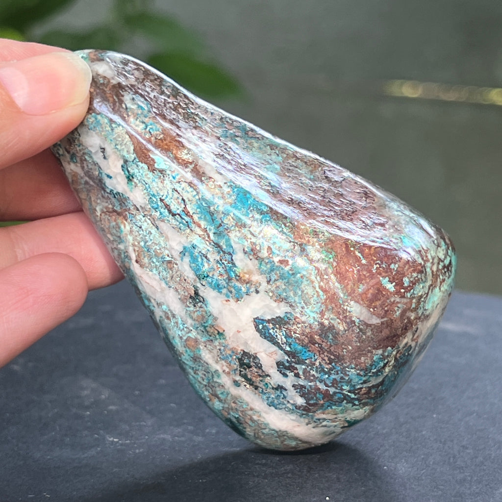 Shattuckite forma libera/palmstone m16, pietre semipretioase - druzy.ro 3 