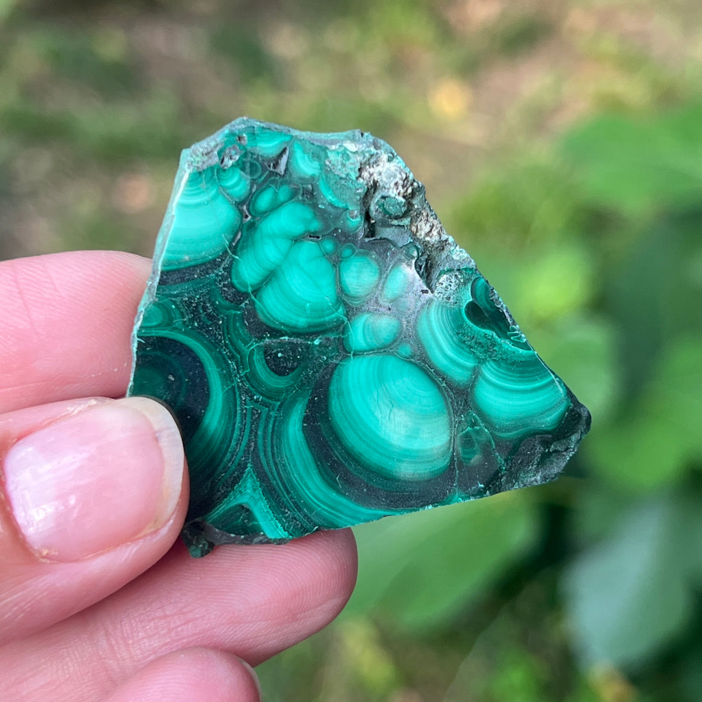 Felie malachit | Model 11, pietre semipretioase - druzy.ro 2 