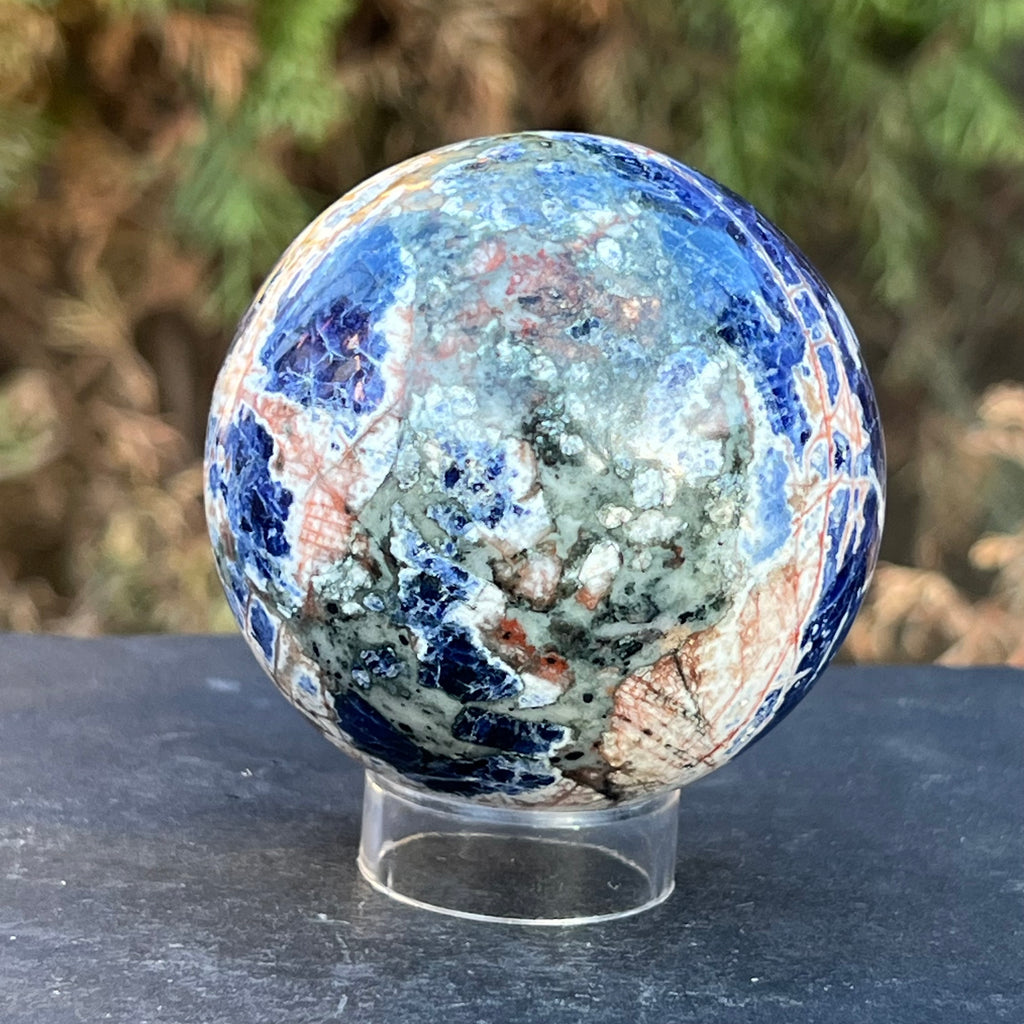 Sodalit sfera model 1,  6.8 cm, druzy.ro, cristale 3