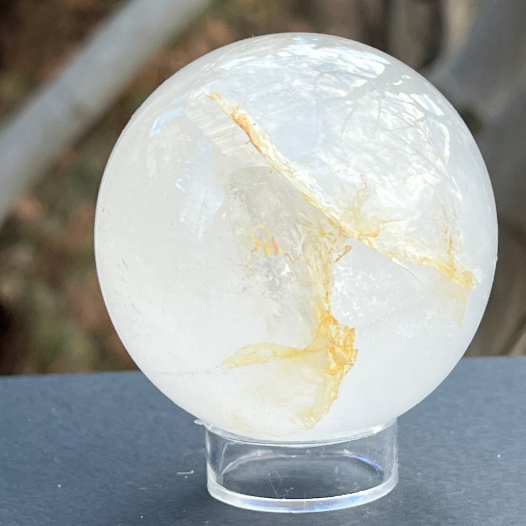 Sfera 6.5 cm cuart rutilat curcubeu model 36, druzy.ro, cristale 1
