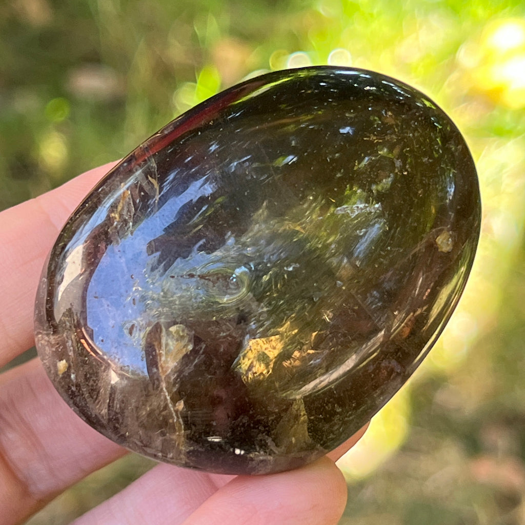 Palmstone cuart fumuriu unicat, model 6, pietre semipretioase - druzy.ro 2 