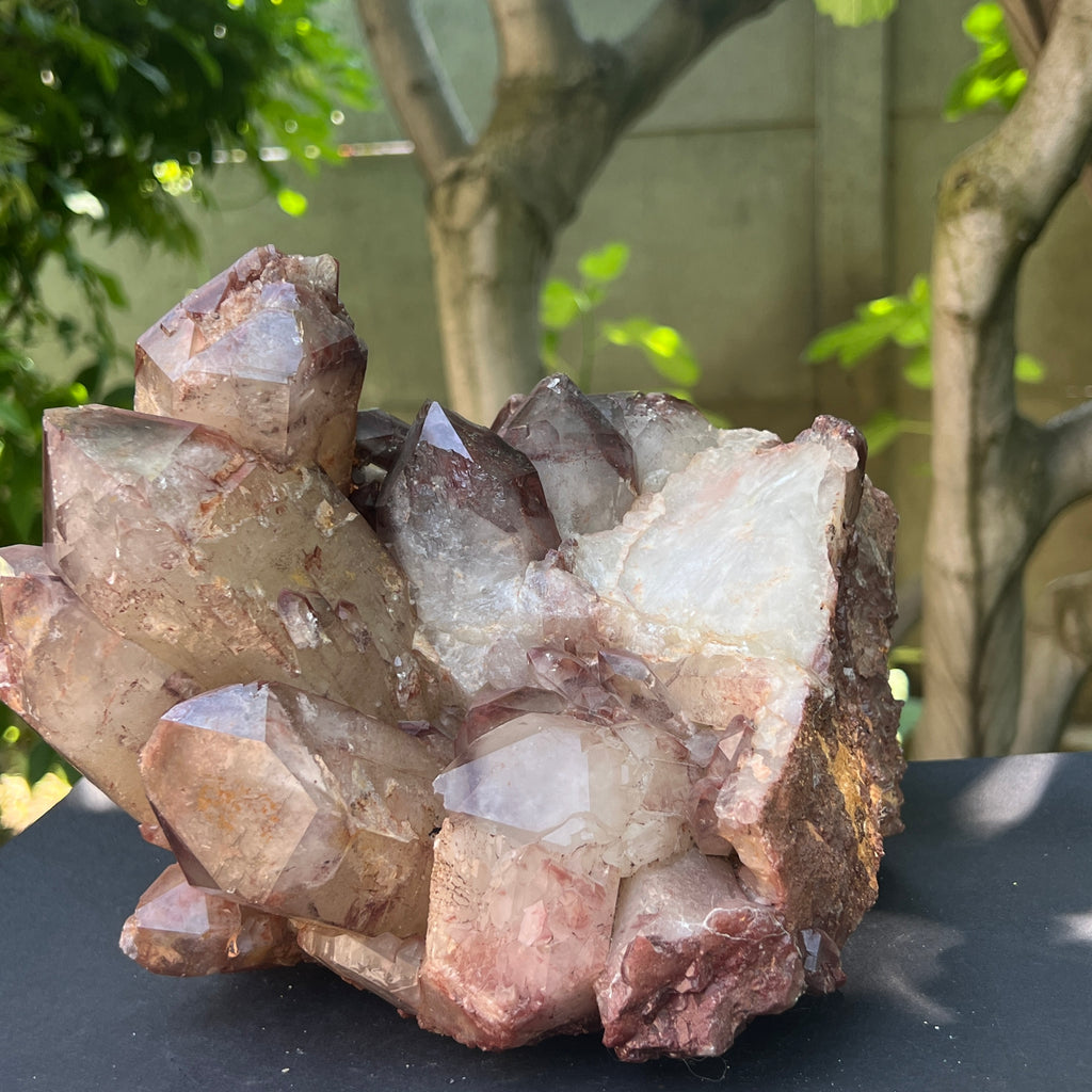 Cluster cuart rosu hematoid | Model XL1, pietre semipretioase - druzy.ro 4 
