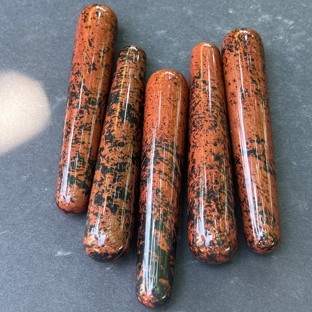 Bagheta obsidian mahon Mahogany, pietre semipretioase - druzy.ro 2 