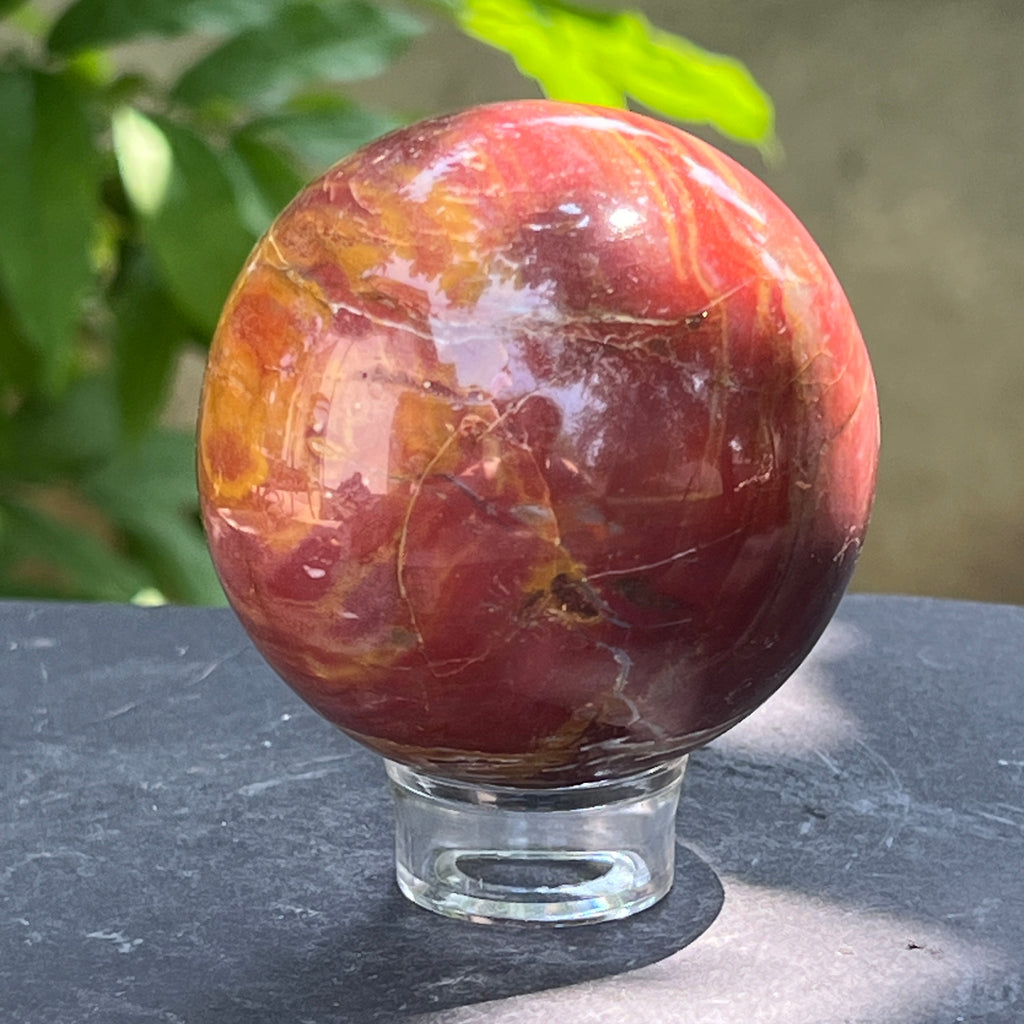 Sfera lemn pietrificat | Model 3, pietre semipretioase - druzy.ro 3 