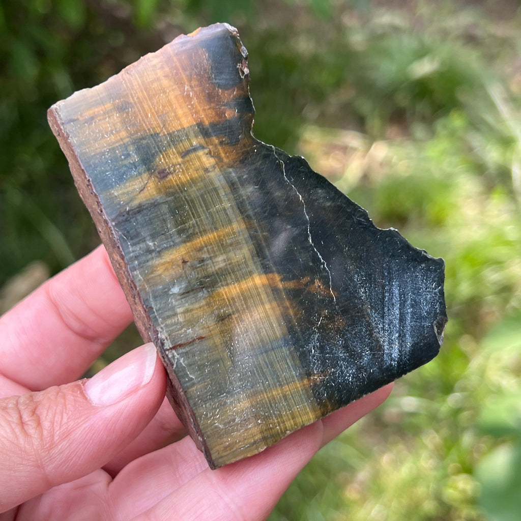 Piatra bruta ochi de tigru albastru (ochi de soim) model 2, pietre semipretioase - druzy.ro 2 