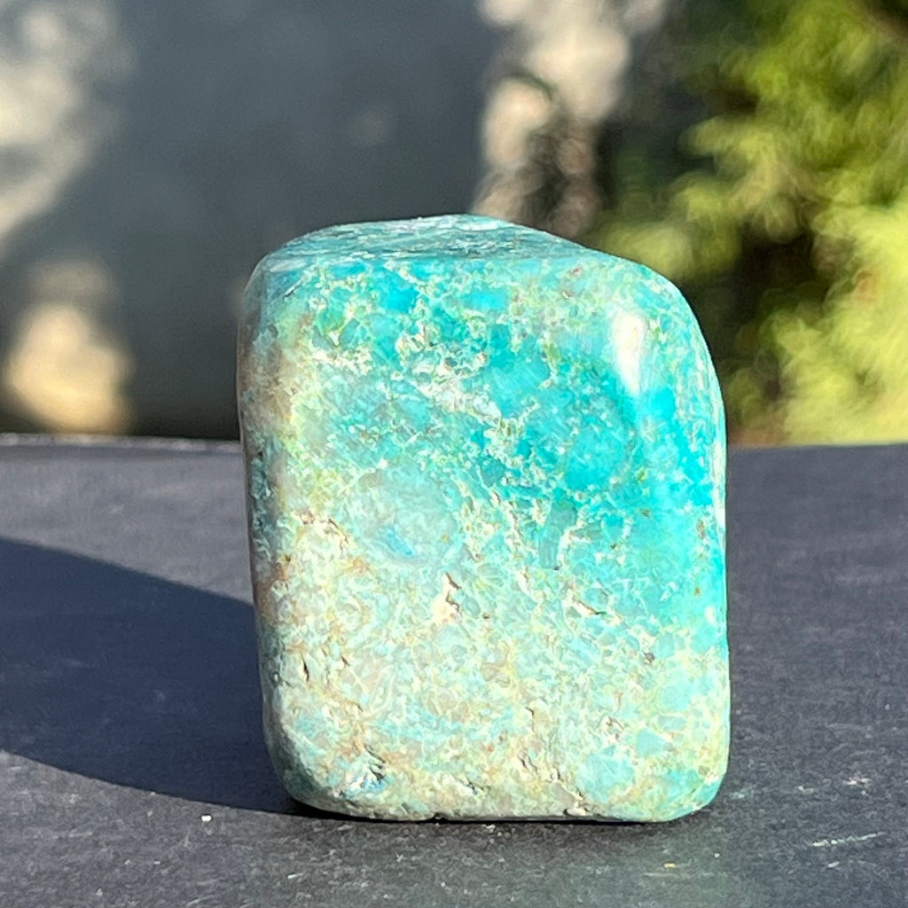Shattuckite forma libera/palmstone m9, druzy.ro, cristale 4