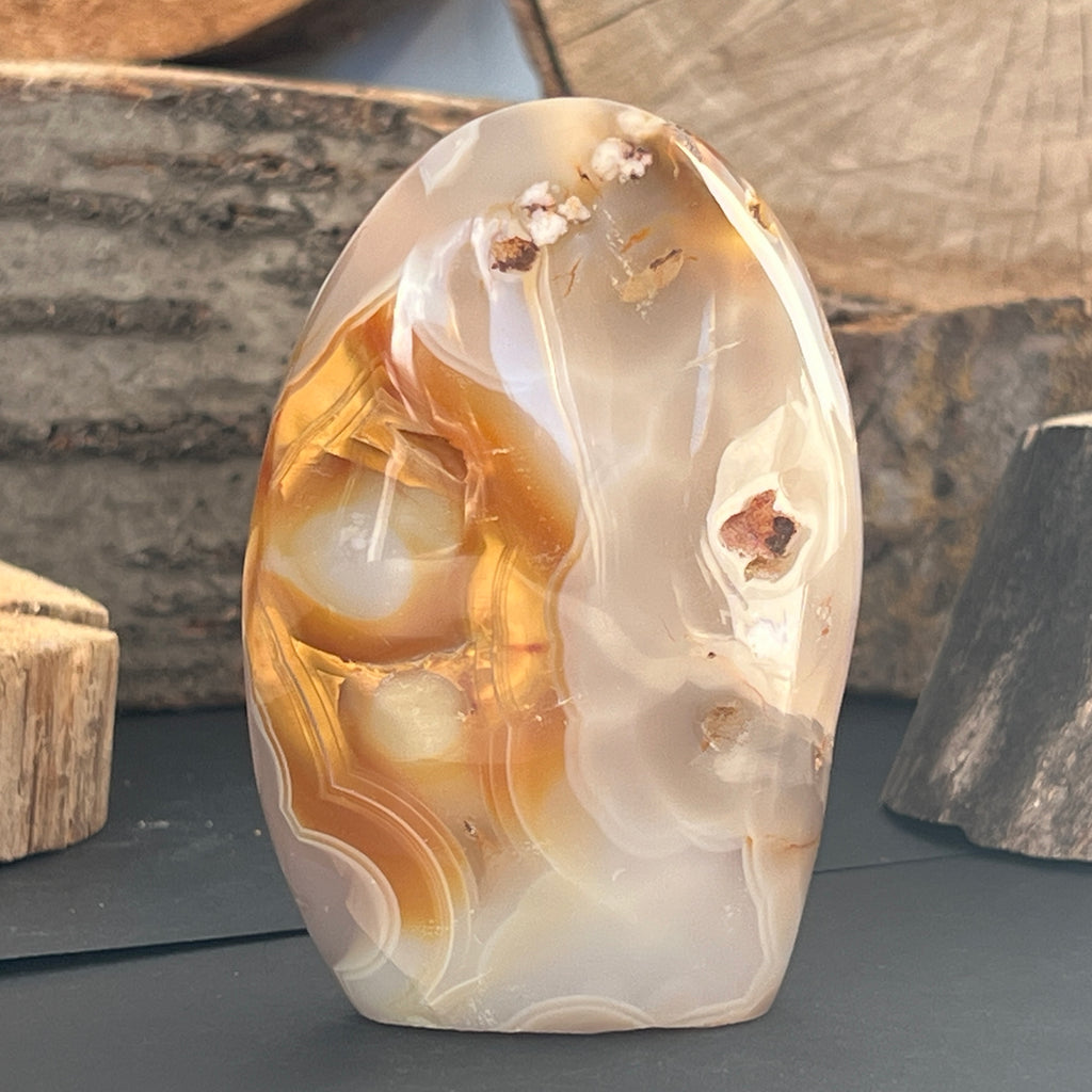 Agat coral floare din Madagascar model 9, pietre semipretioase - druzy.ro 1 