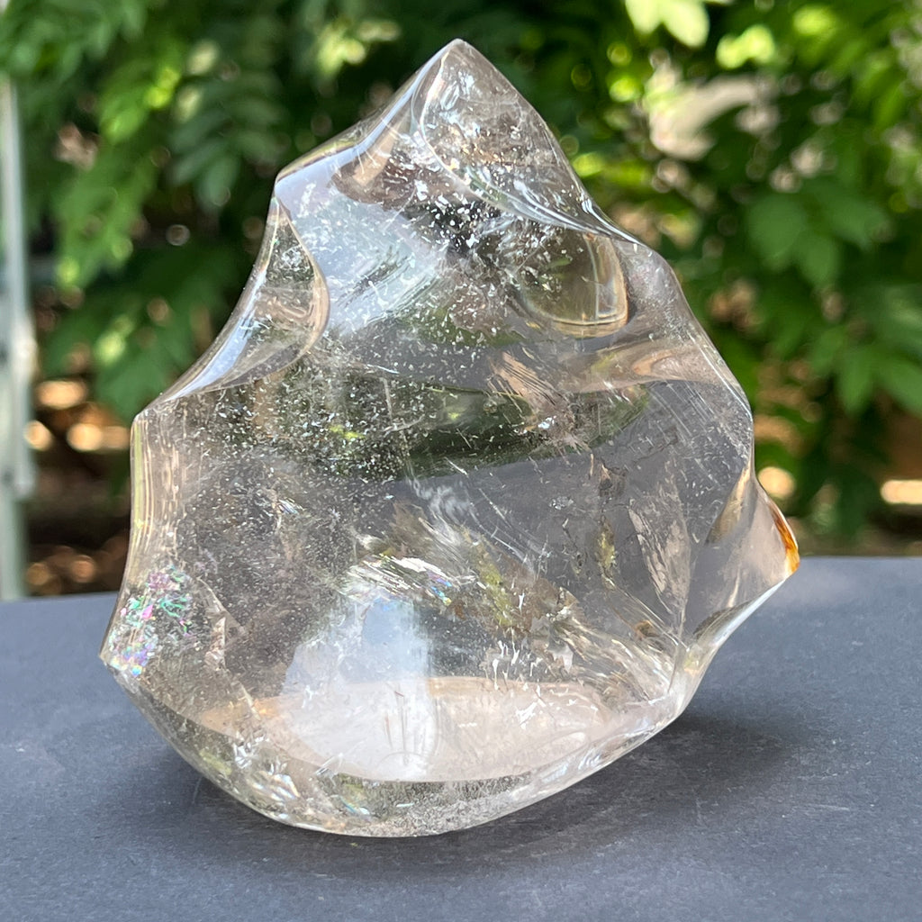 Sculptura din cuart de stanca/cristal incolor forma flacara m1, pietre semipretioase - druzy.ro 2 